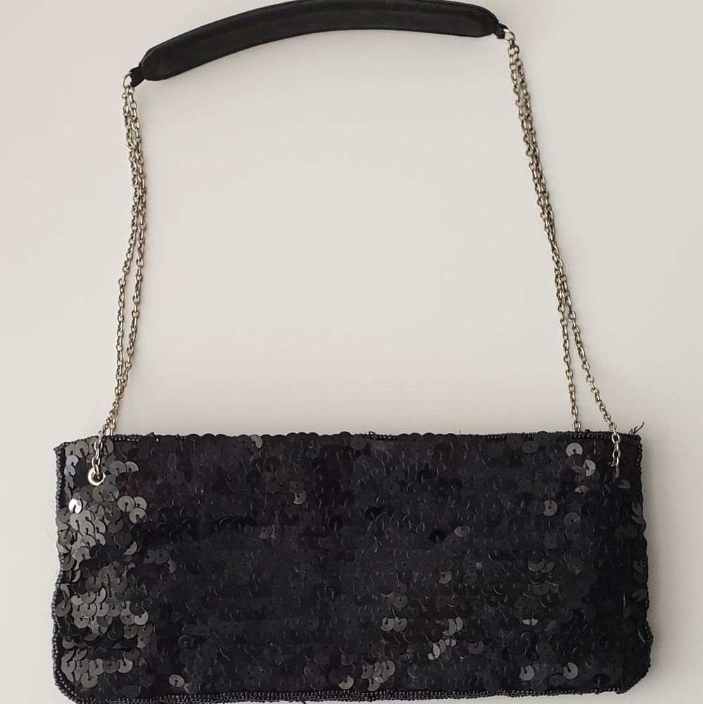 NY&Co New York and Company Sequin Black bag clutch